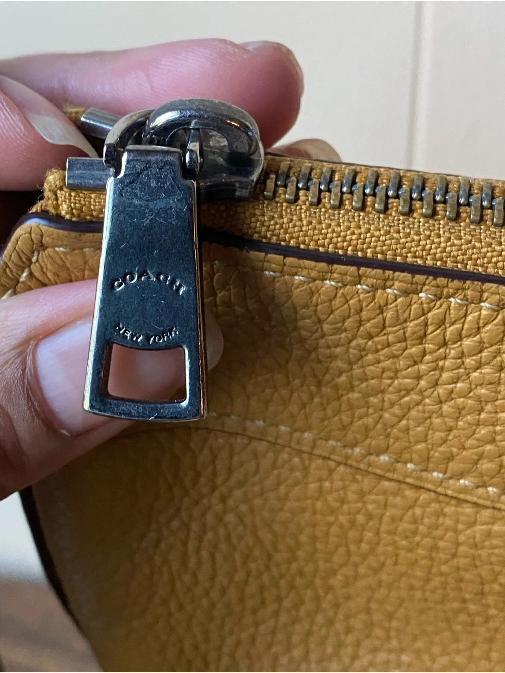 Coach Pebbled Leather Bucket Bag